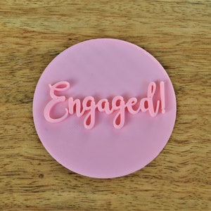 Engagement cookie embosser stamp Icing cupcake topper embosser cookie Fondant embosser tool Cookie pattern press Bridal shower cupcake stamp
