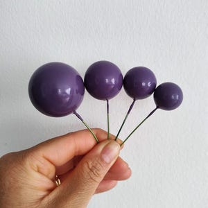 Purple balls cake topper birthday cake decoration party cake accessories