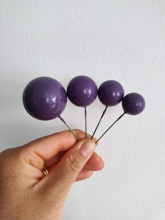 Purple balls cake topper birthday cake decoration party cake accessories