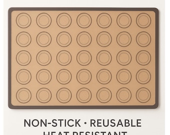 Herbruikbare siliconen bakmat Macarons met antiaanbaklaag Milieuvriendelijke bakvorm Gids voor koekjes en meringue