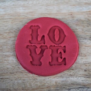 Love cookie stamp embosser perfect for cupcake and sweet boxes fondant stamp topper, valentines decoration