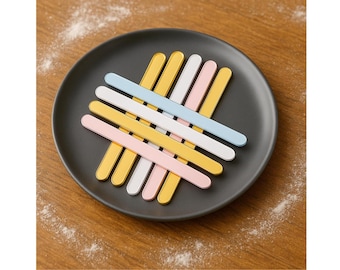 Bâtonnets de sucette glacée en acrylique réutilisables Bâtonnets de sucette en miroir doré | Décoration de moule à crème glacée | Fournitures pour friandises
