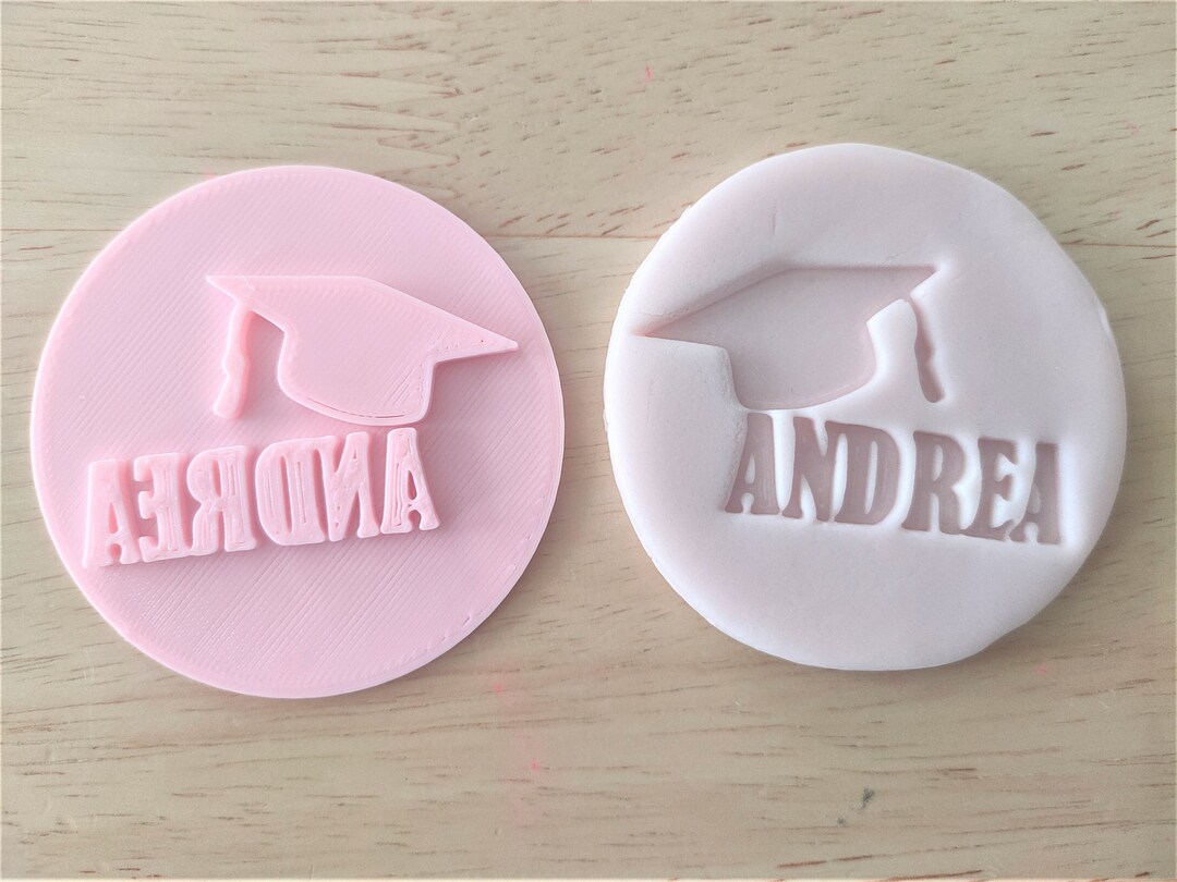 Custom Graduation Embosser Cupcake Decoration Cup Icing Topper Stamp ...