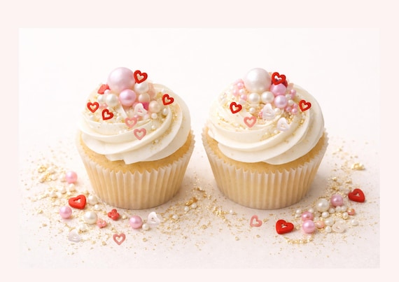 Red Heart Mix Edible Sprinkles Cake Decoration Valentines Day Cupcake Toppers Baking Confetti Wedding Dessert Topping Birthday Party HALAL