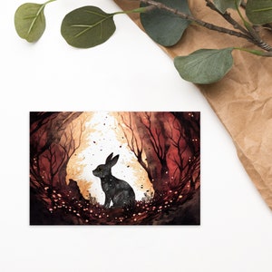 Cartolina dell'Anno del Coniglio - Cartolina artistica con animali - Mailer per il Capodanno lunare 2023