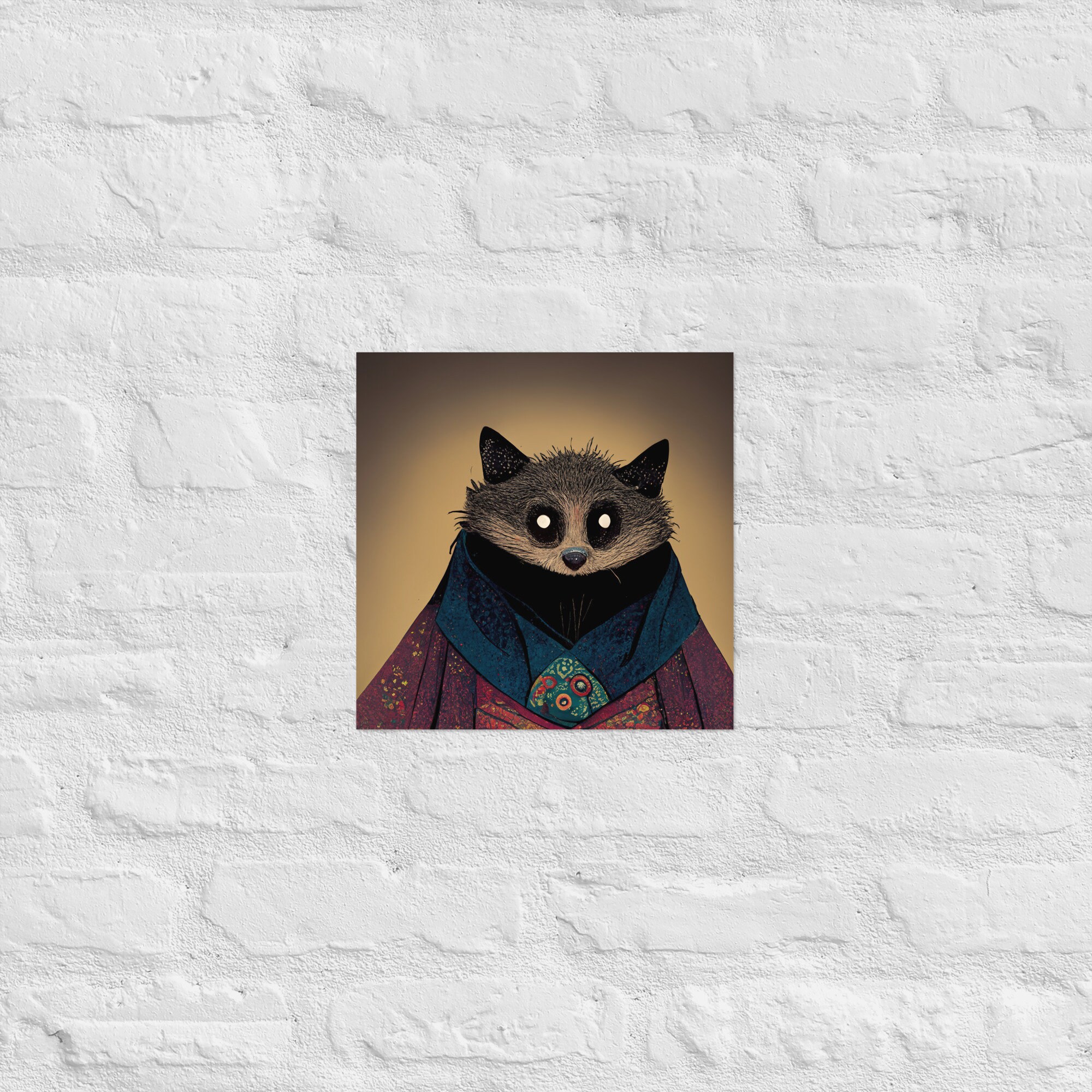 Raccoon Wizard Poster Print - Magic Spooky Trash Panda Wall Art - Etsy