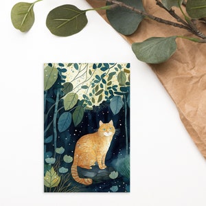 Cartolina Gatto Rosso - Gattino Gatto Soriano Arancione - Cartoline Animali della Giungla