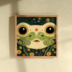 Frosch Poster Druck - Kröte Amphibien Tier Wandkunst - Quak Von Cosmic Honk