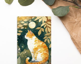 Katzenpostkarte: Ginger Tabby Kätzchen - Mattes Papier, 10x15cm