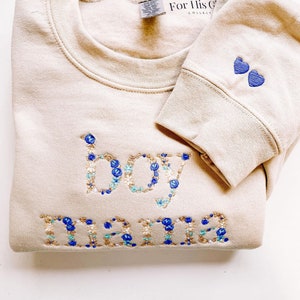 Boy Mama/Girl Mama Embroidered Sweatshirt | mama gifts, gifts for mom, new mom gift, aesthetic, embroidered, girl mama