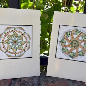 Mandala Watercolor Note Cards (2)