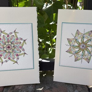 Mandala Watercolor Note Cards (2)