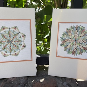 Mandala Watercolor Note Cards (2)