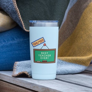 Bester Lehrer aller Zeiten 20 Unzen Becher, Lehrer Wertschätzung Reisebecher, Lehrer Danke Geschenk, Lehrer Geschenk für Kaffee-Liebhaber