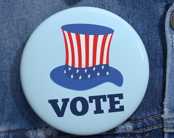 Pin de sombrero "Vota al Tío Sam", accesorio patriótico para el día de las elecciones