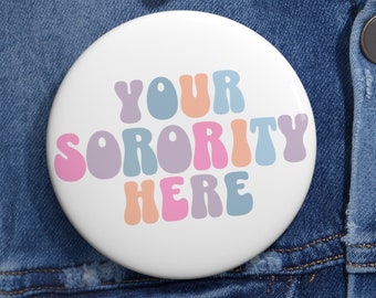 Custom Sorority Pin: Macaroon Letter Game Day Accessory