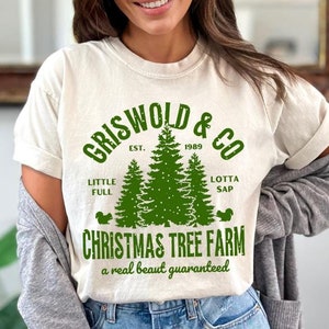 Griswold Christmas Tree Farm T-shirt, Funny Holiday Tee, Comfort Colors Shirt, Funny Xmas Apparel, Unisex Holiday Clothing, Festive Tee