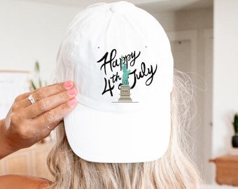 Statue of Liberty Baseball Cap: 4th of July Cotton Twill Hat