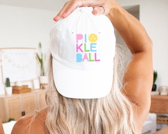 Pickleball Pastel Letters Baseball Hat, Pickleball Cap, Cute Pickleball Hat, Pickleball Visor, Pickleball Lover Gift