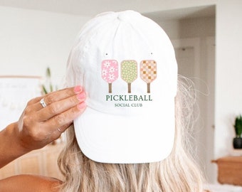 Cappello da baseball del Pickleball Social Club, racchette firmate, berretto di cotone