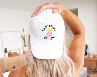 Pickleball Queen Baseballmütze: Kappe aus Baumwolltwill