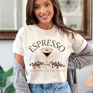Espresso Martini Social Club T-Shirt: 100% Cotton Cocktail Tee