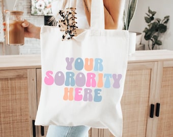 Custom Sorority Tragetasche: Macaron Buchstabe Geschenk