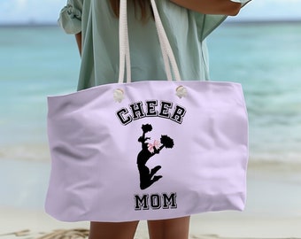 Cheer Mom Weekender Tote Bag: Pink Bow, Competition Travel