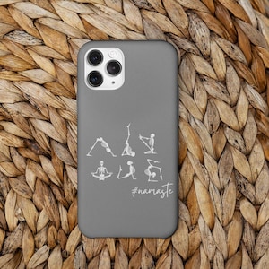 Skeleton Yoga Namaste Phone Case: Slim, Impact-Resistant iPhone Cover