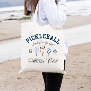 Pickleball It&#39;s Kind Of A Big Dill Tote Bag, Sport Bag, Reusable Shopping Bag, Eco-Friendly Bag, Canvas Tote, Funny Quote Bag