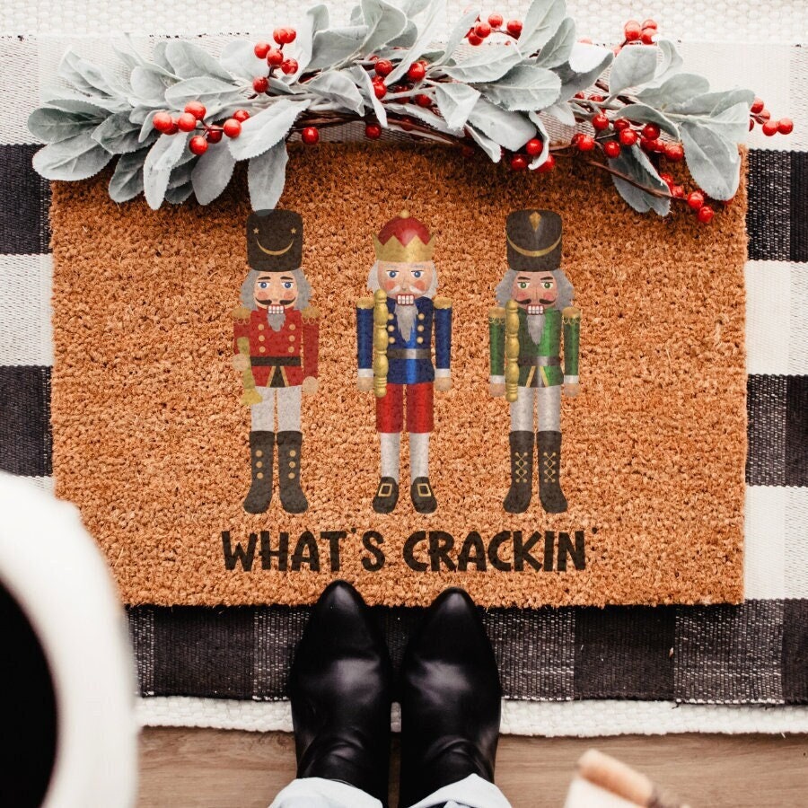 Discover Christmas Nutcracker Coir Doormat Holiday Welcome Mat
