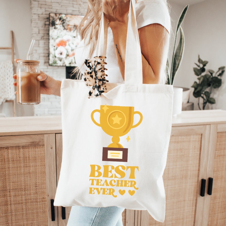 Teacher Award Tote Bag - Cotton Canvas Award Gift - Etsy