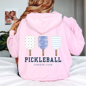 Felpa con cappuccio "Blues" del Pickleball Athletic Club, felpa unisex, abbigliamento per sport con pagaia, abbigliamento per la squadra di pickleball, felpa con cappuccio per allenamento