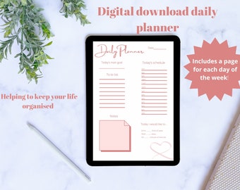 Digital daily planner for GoodNotes, notability, iPad planner, PDF, Printable