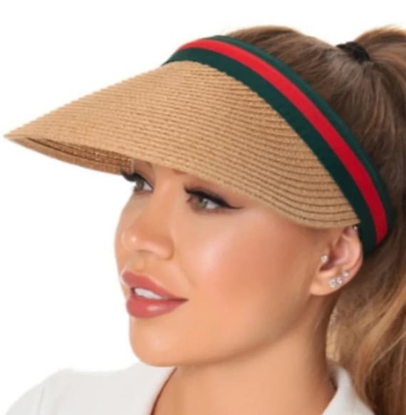 Straw Sun Visor with band