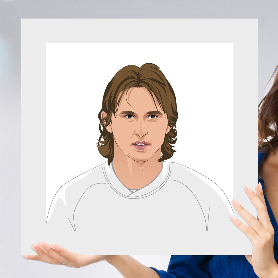 Luka Modric 2006 Portrait Real Madrid Croatia Tottenham - Etsy