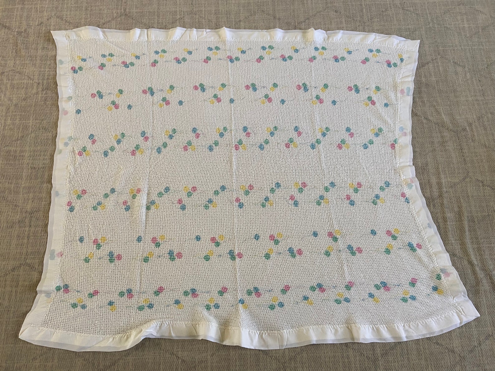 Vintage Baby Acrylic Balloon Baby Blanket Thermal Etsy