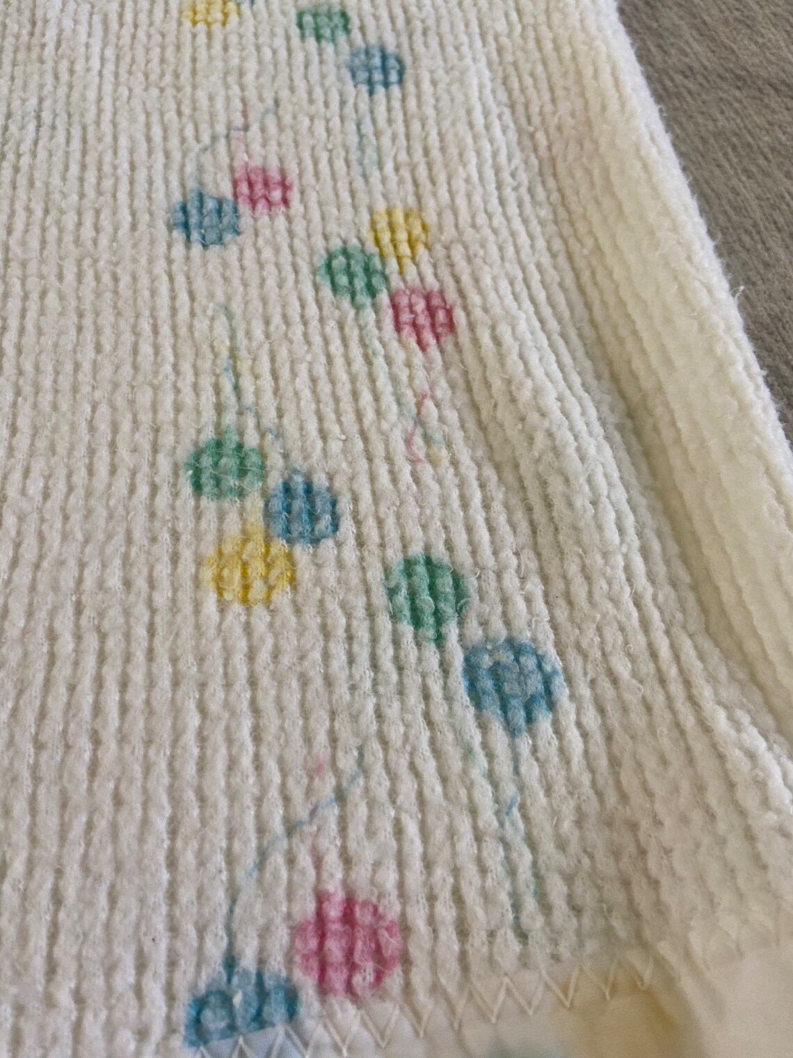 Vintage Baby Acrylic Balloon Baby Blanket Thermal Etsy