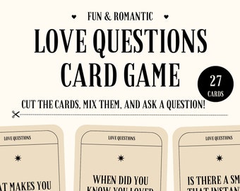 27 Couples Question Cards | Couple Conversation Cards | Couples Cards | Relationship Questions | First Anniversary Gift | Anniversary | Game