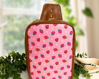Mav Sling Patchwork Mini Sling Backpack: Ruby Star Society Crossbody Bag Patchwork Mini Sling Backpack: Ruby Star Society Crossbody  main image 4