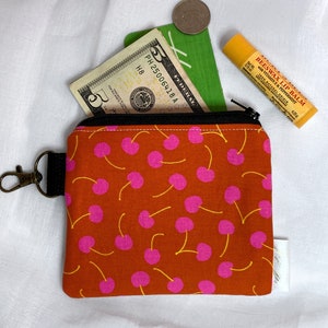 Mini llavero con cremallera, monedero, bolsa con forma de fresa, cereza y bayas, billetera pequeña, tarjetero, regalo para la vuelta al cole, regalo para profesores, tarjeta de regalo