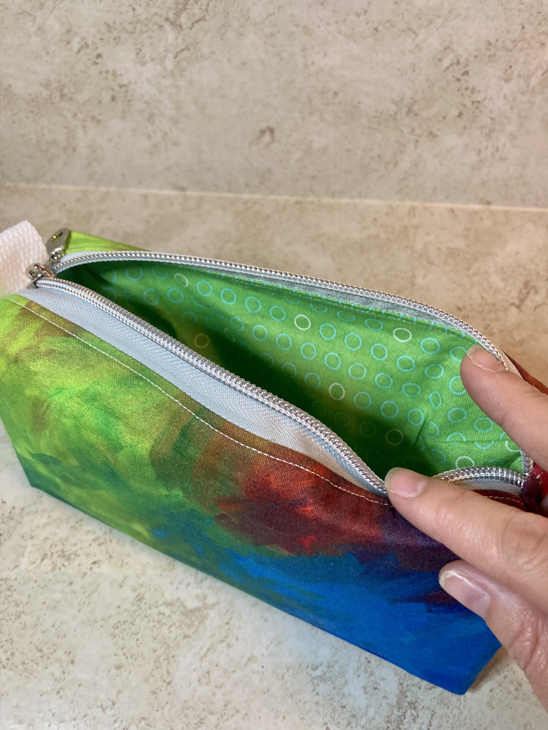 Tiedye Rainbow Quilted Bag Box Bag Cotton Catchall Pouch Etsy