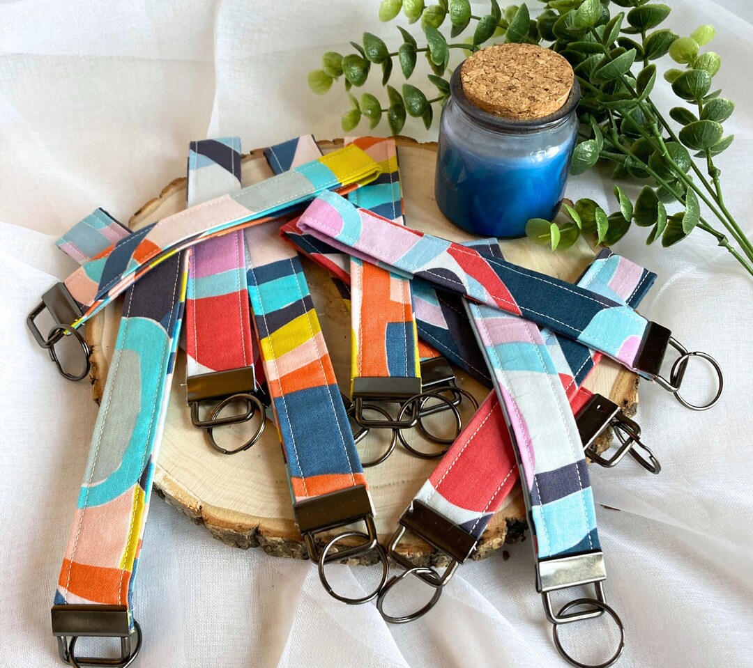 Psychedelic Keyfob Lanyard Keychain Wristlet Wrist Strap Gift Rainbow ...
