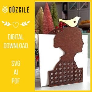 Napkin Holder / Rattan Style / DIGITAL File Only / Digital / Laser Cut / SVG File / Glowforge / Interior Decor / Vector