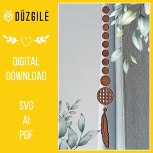 Window Ornament Rattan Style, Digital File, Laser Cut, SVG File, Glowforge,