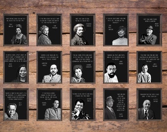 Black Authors Inspirational Quotes Poster Bundle (Digital Download)