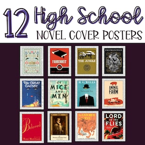 High School Novel Poster: Literary Art Print for Classroom or Library
