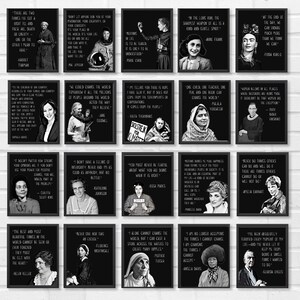 Inspirational Women Poster Bundle: History Quotes (Digital Download)