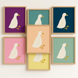 Minimalist Goose Print: Modern Nursery & Playroom Wall Art (Digital Download)