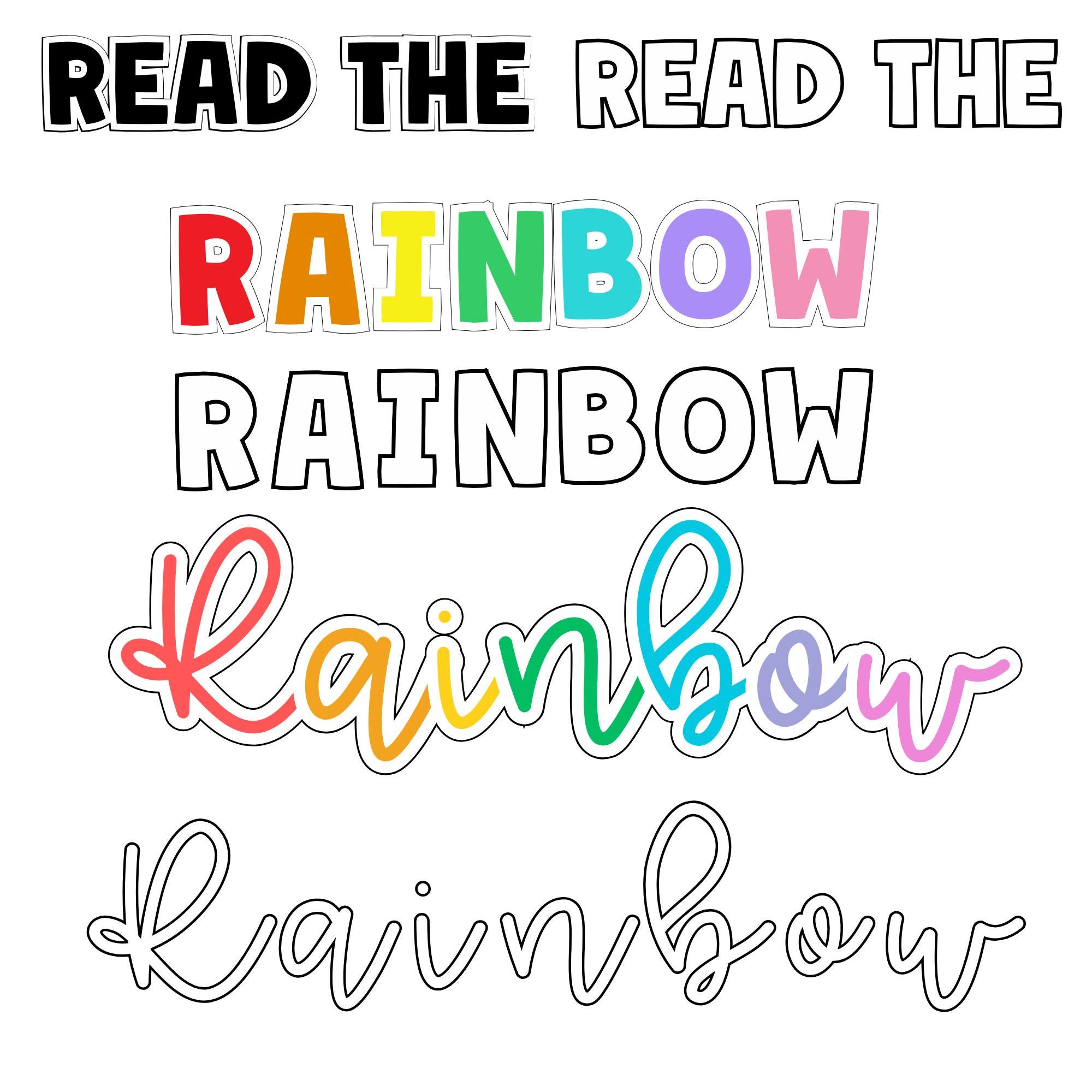 Read the Rainbow Book Display | ROYGBIV Classroom Library Display ...